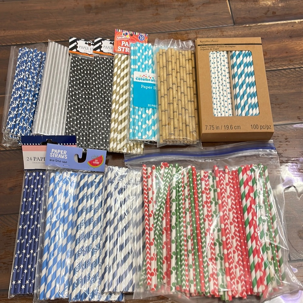 Paper straws.